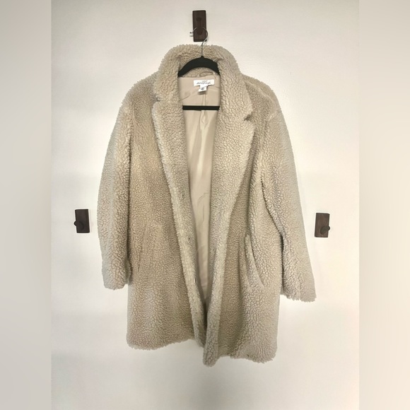 Cream sherpa coat - Picture 2 of 5